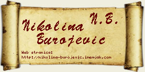 Nikolina Burojević vizit kartica